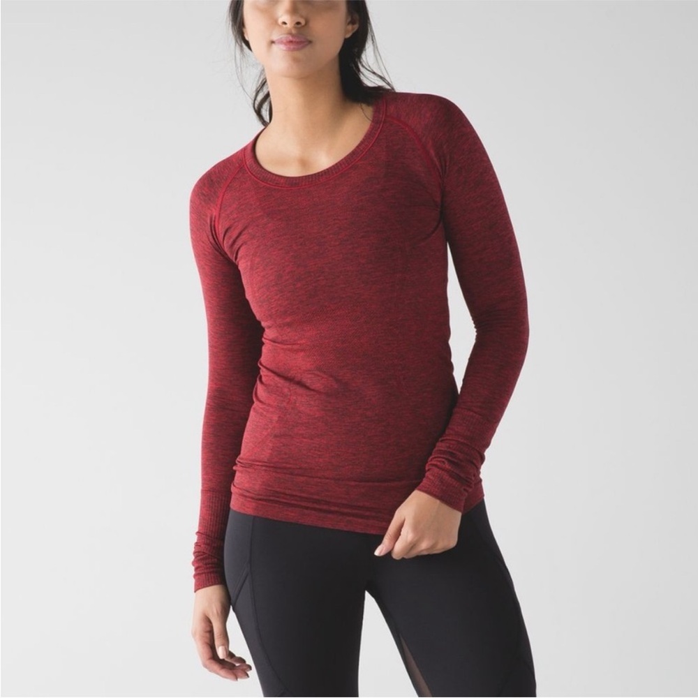 lululemon athletica Red Long Sleeve Tee